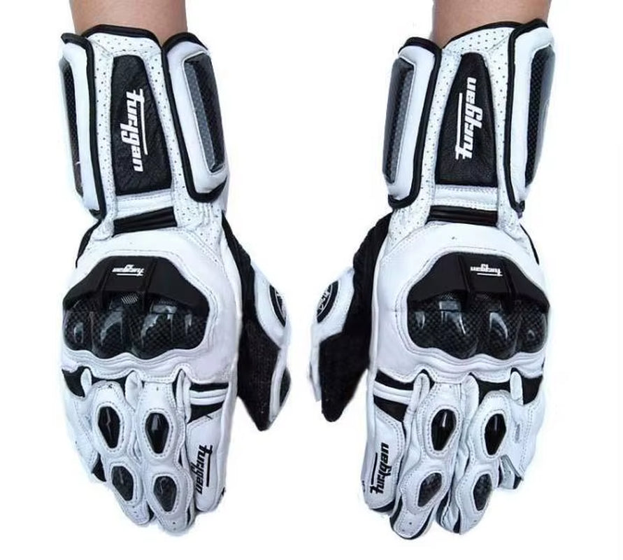 Men's Leather Motorcycle Gloves AFS6 AFS10 AFS18 - Windproof Touchscreen Protective Motocross Mittens