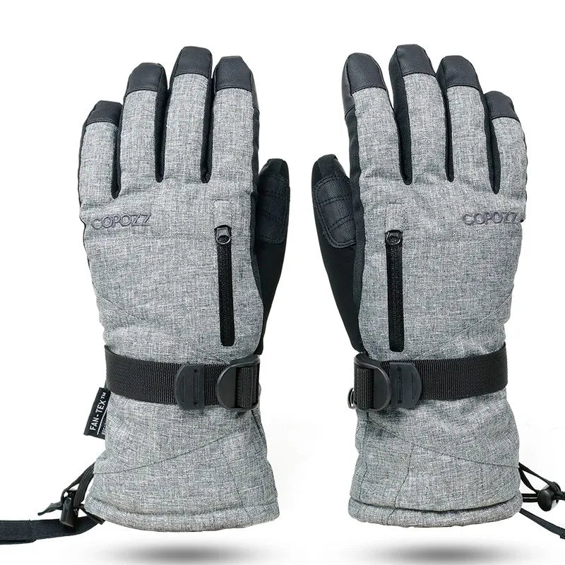 Waterproof Ski Gloves with Touchscreen Capability - Thermal Snowboard and Motorcycle Gloves for Men and Women