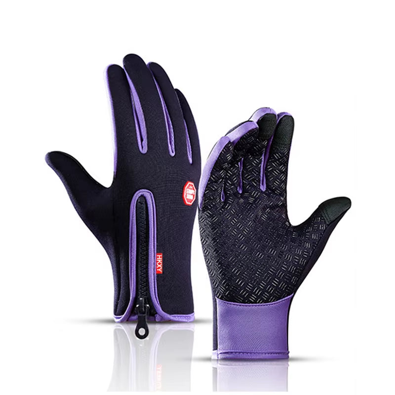 Men's Winter Touchscreen Gloves - Water-Repellent Ski and Sports Gloves for Fishing, Biking, and Snowboarding