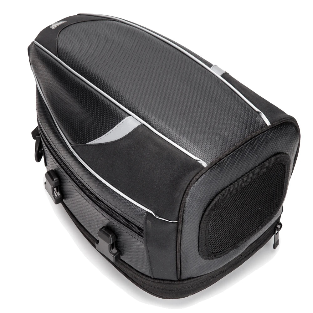 Motorcycle Waterproof Tail Bag - Large Capacity Black Saddle Bag for Travel and Rear Seat Storage
