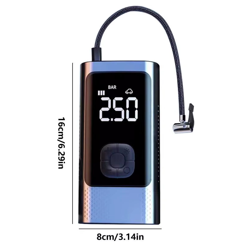 Cordless Multi-Function Inflatable Pump with LCD Display for Car and Bicycle Tires