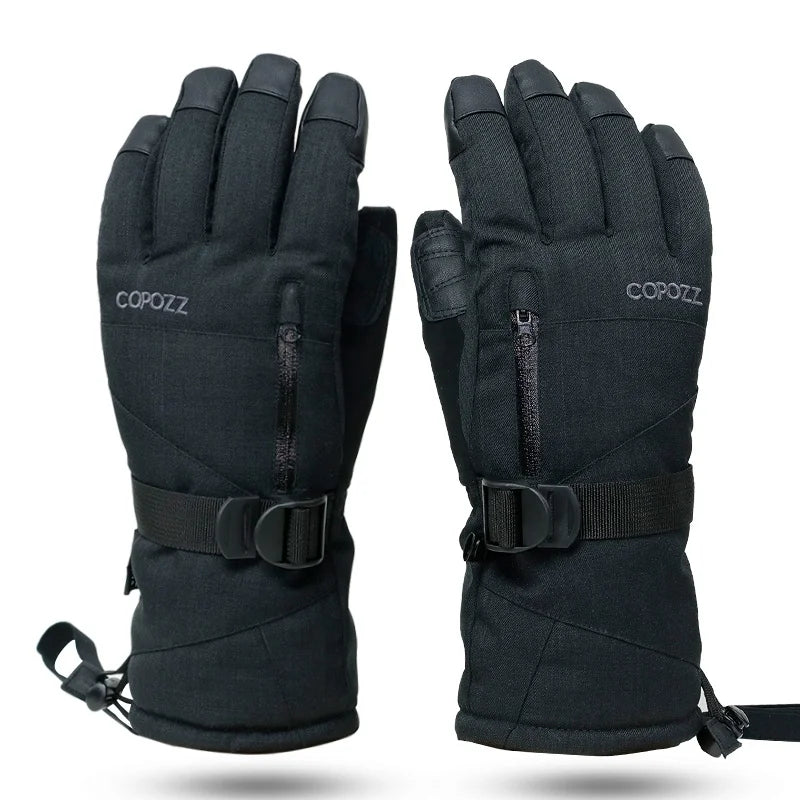 Waterproof Ski Gloves with Touchscreen Capability - Thermal Snowboard and Motorcycle Gloves for Men and Women