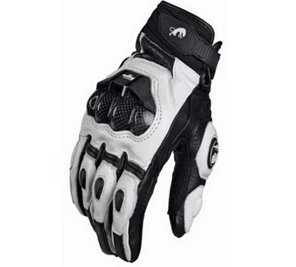 Men's Leather Motorcycle Gloves AFS6 AFS10 AFS18 - Windproof Touchscreen Protective Motocross Mittens