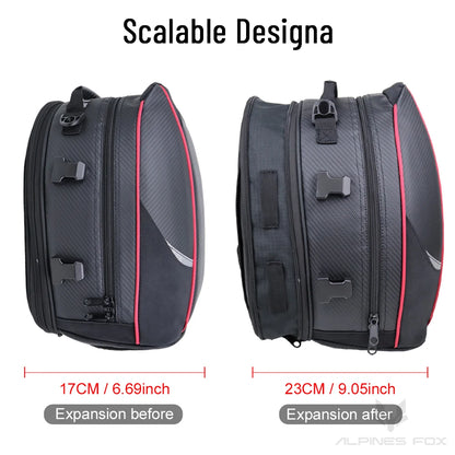 Motorcycle Waterproof Tail Bag - Large Capacity Black Saddle Bag for Travel and Rear Seat Storage