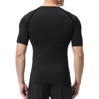 Men's Bat Print Compression Shirts for Gym, Running, and Athletic Activities - Quick Dry Rash Guard Undershirts and Baselayers