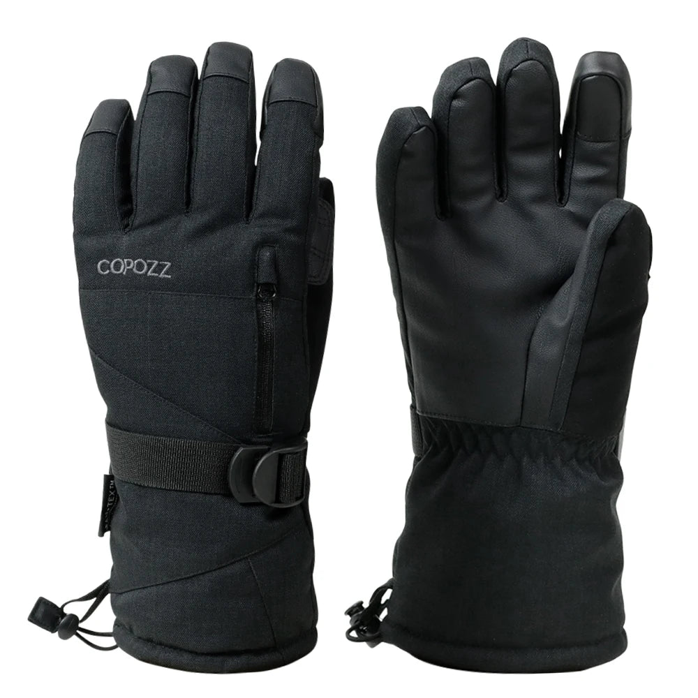 Waterproof Ski Gloves with Touchscreen Capability - Thermal Snowboard and Motorcycle Gloves for Men and Women