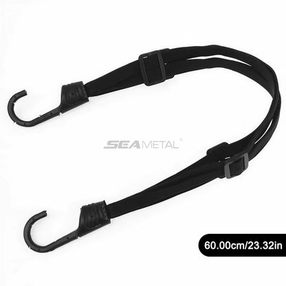 SEAMETAL Motorcycle Helmet Retention Straps - Adjustable Elastic Rope for Secure Back Seat Storage (60cm/90cm)