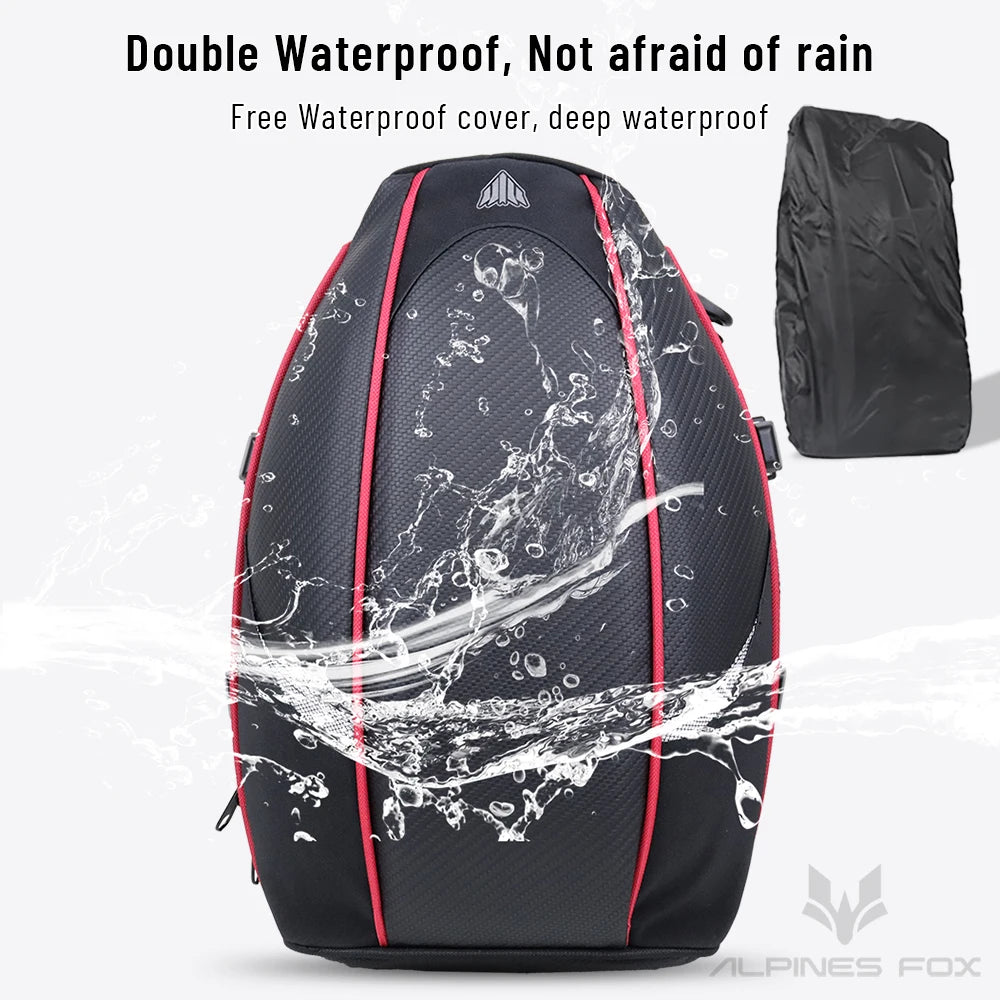 Motorcycle Waterproof Tail Bag - Large Capacity Black Saddle Bag for Travel and Rear Seat Storage