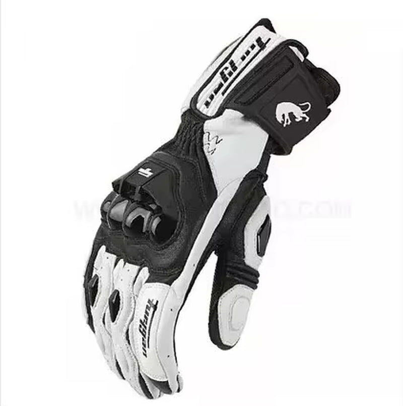 Men's Leather Motorcycle Gloves AFS6 AFS10 AFS18 - Windproof Touchscreen Protective Motocross Mittens