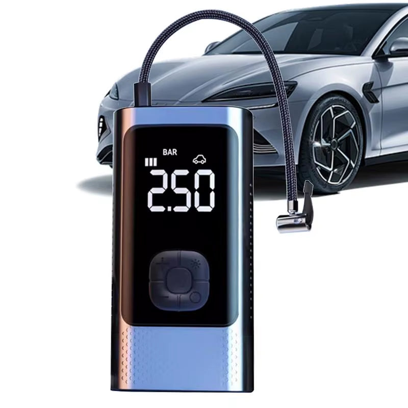 Cordless Multi-Function Inflatable Pump with LCD Display for Car and Bicycle Tires