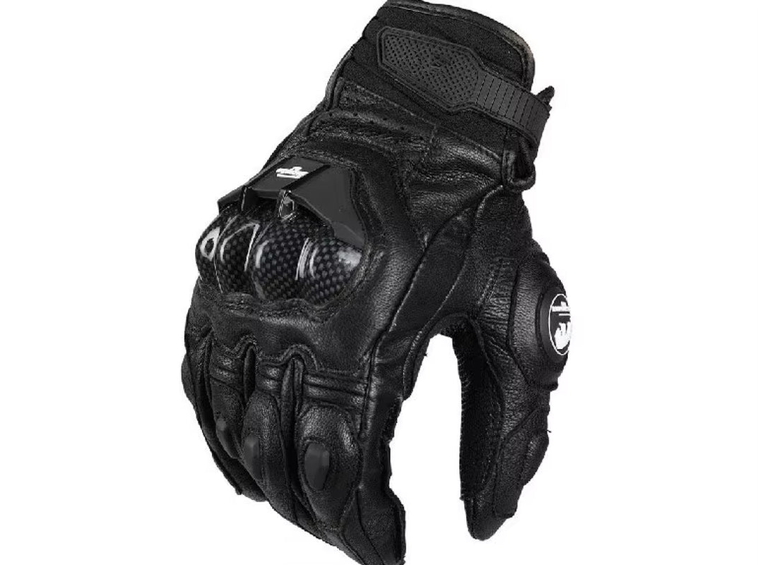 Men's Leather Motorcycle Gloves AFS6 AFS10 AFS18 - Windproof Touchscreen Protective Motocross Mittens