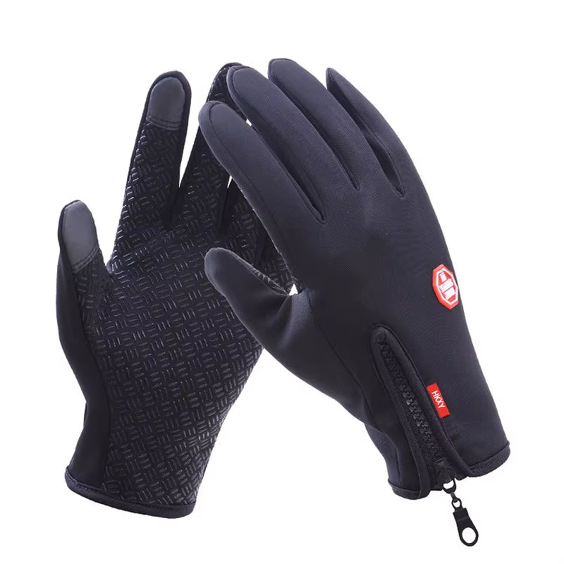 Men's Winter Touchscreen Gloves - Water-Repellent Ski and Sports Gloves for Fishing, Biking, and Snowboarding