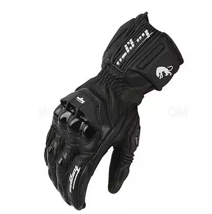 Men's Leather Motorcycle Gloves AFS6 AFS10 AFS18 - Windproof Touchscreen Protective Motocross Mittens