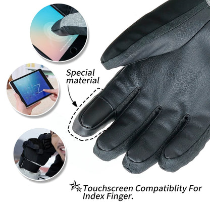 Waterproof Ski Gloves with Touchscreen Capability - Thermal Snowboard and Motorcycle Gloves for Men and Women