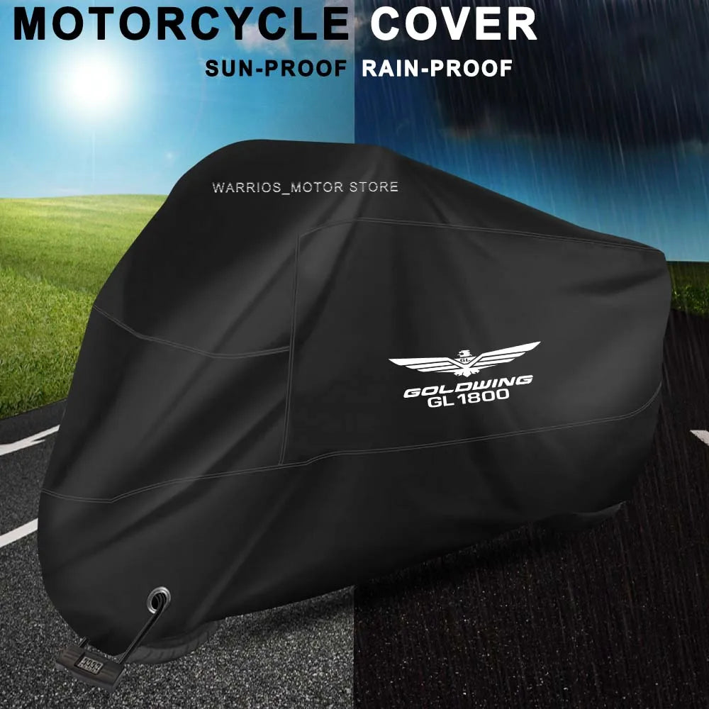 Motorcycle Cover UV Protection Dustproof Snowproof Outdoors Motorcycle Waterproof Cover for Honda Goldwing 1800 Gold Wing GL1800