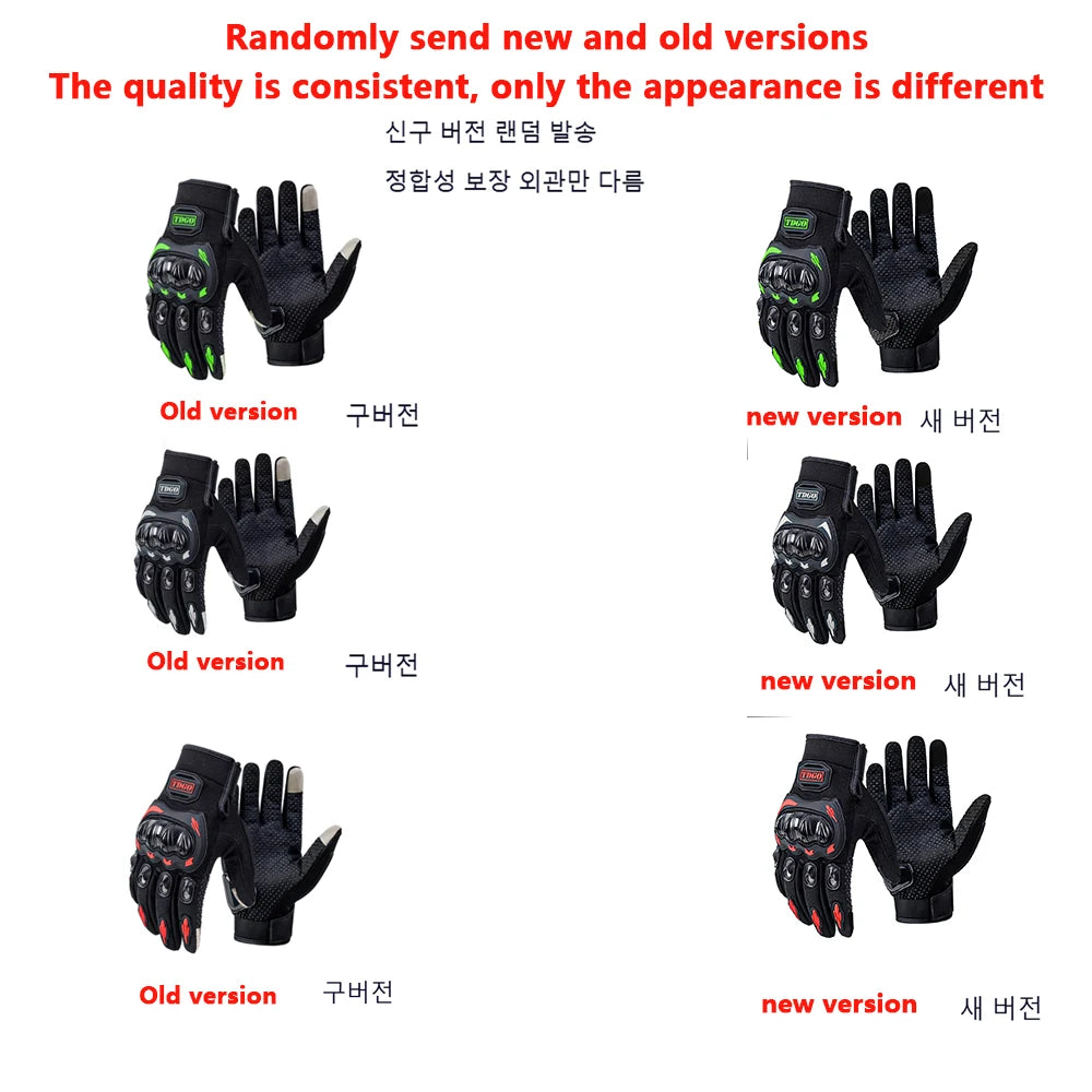 Summer Motorcycle Full Finger Leather Gloves - Breathable Protective Gear for Dirt Bike Racing and Riding