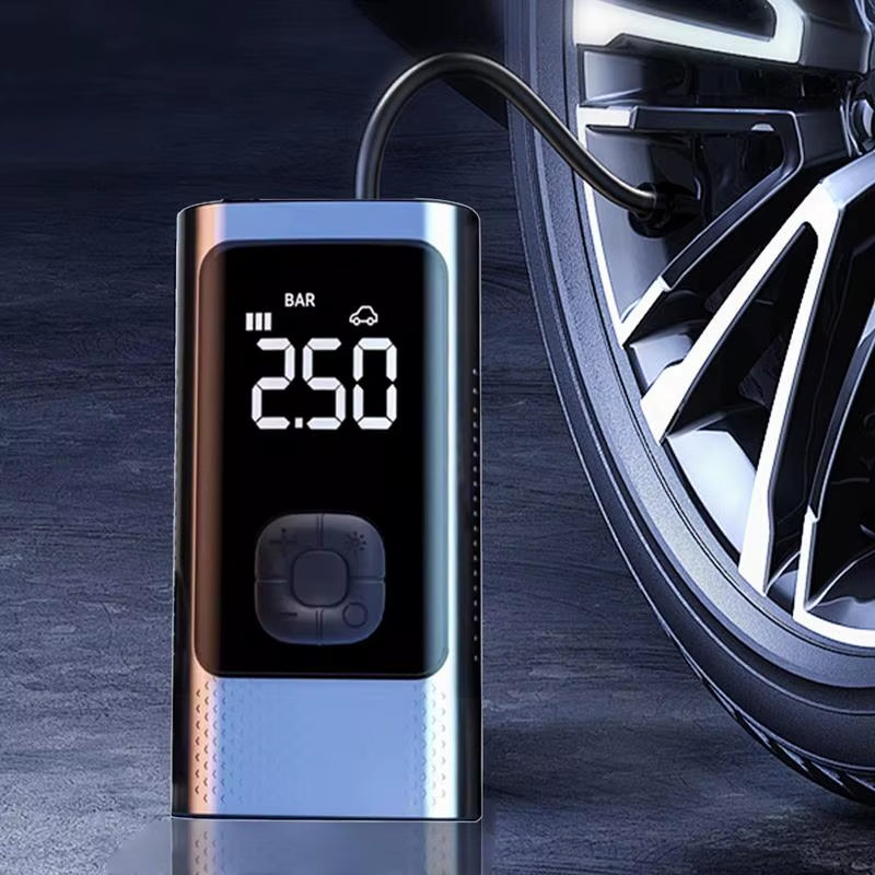 Cordless Multi-Function Inflatable Pump with LCD Display for Car and Bicycle Tires