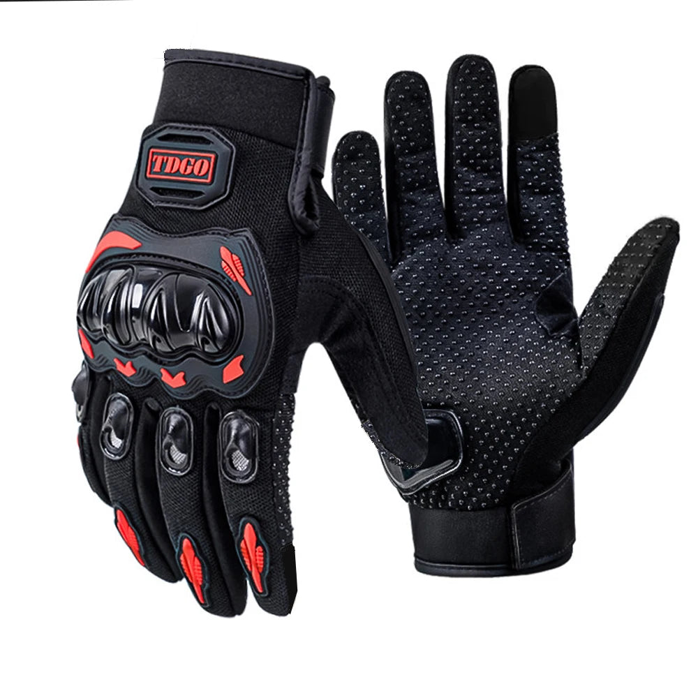 Summer Motorcycle Breathable Full Finger Gloves Leather Protective Equipment Dirt Bike Sport Racing Riding Gloves