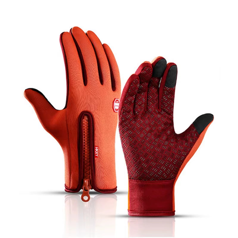 Men's Winter Touchscreen Gloves - Water-Repellent Ski and Sports Gloves for Fishing, Biking, and Snowboarding