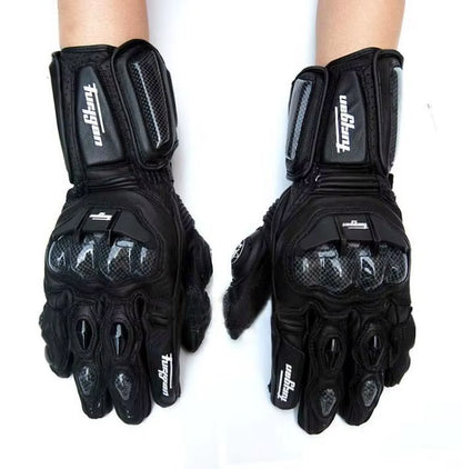 Men's Leather Motorcycle Gloves AFS6 AFS10 AFS18 - Windproof Touchscreen Protective Motocross Mittens