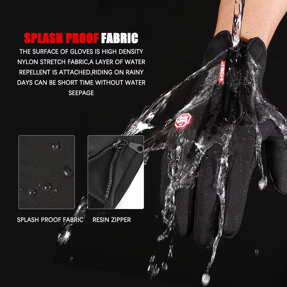 Men's Winter Touchscreen Gloves - Water-Repellent Ski and Sports Gloves for Fishing, Biking, and Snowboarding