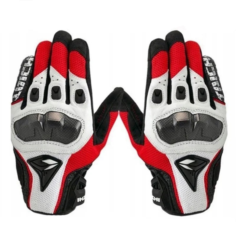 Men'S Genuine Leather Motorcycle Gloves RST390 391 Motocross Racing Gloves Four Seasons Touch Screen Compatible Moto Guantes