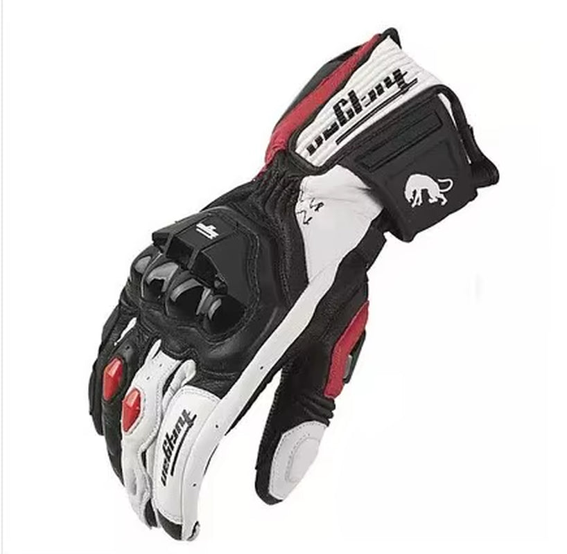 Men's Leather Motorcycle Gloves AFS6 AFS10 AFS18 - Windproof Touchscreen Protective Motocross Mittens